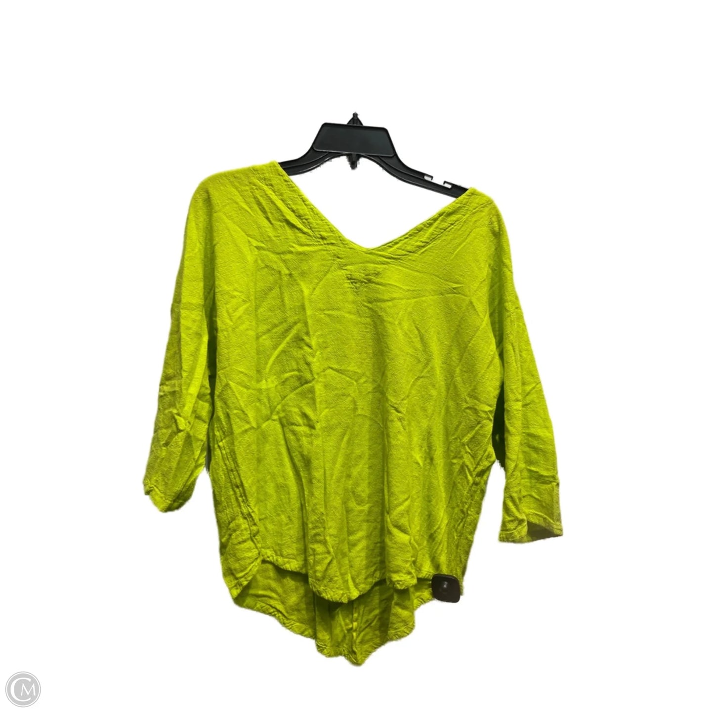 Top 3/4 Sleeve By Oh My Gauze In Green, Size: 2
