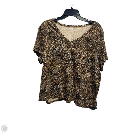 Top Short Sleeve By Old Navy In Black & Brown, Size: Xxl