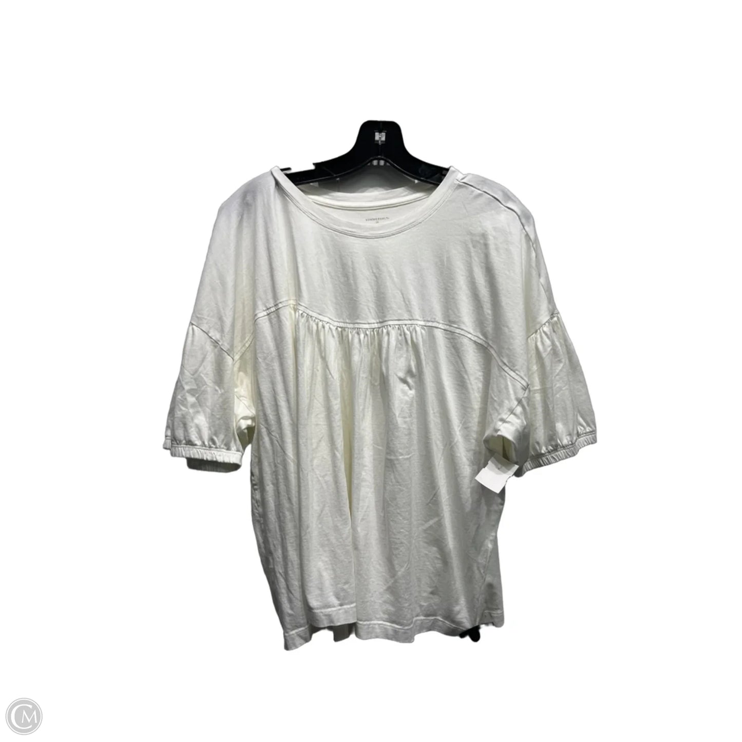 Top Short Sleeve By Summersalt In White, Size: 2x