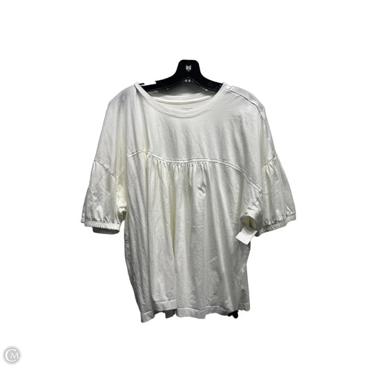 Top Short Sleeve By Summersalt In White, Size: 2x