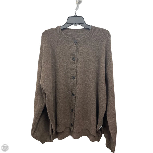 Sweater Cardigan By Clothes Mentor In Brown, Size: L