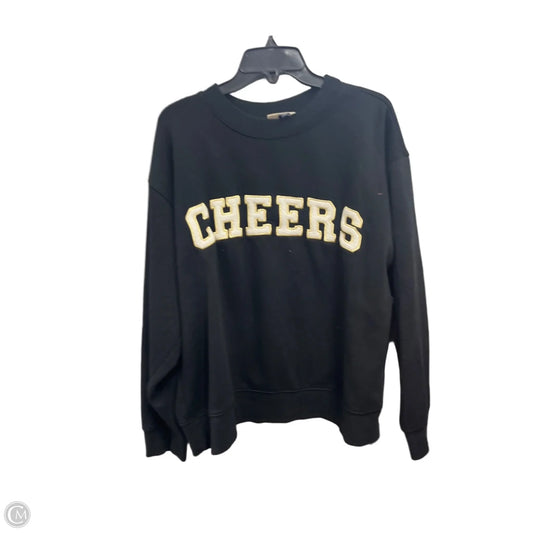 Sweatshirt Crewneck By Universal Thread In Black & Gold, Size: Xl