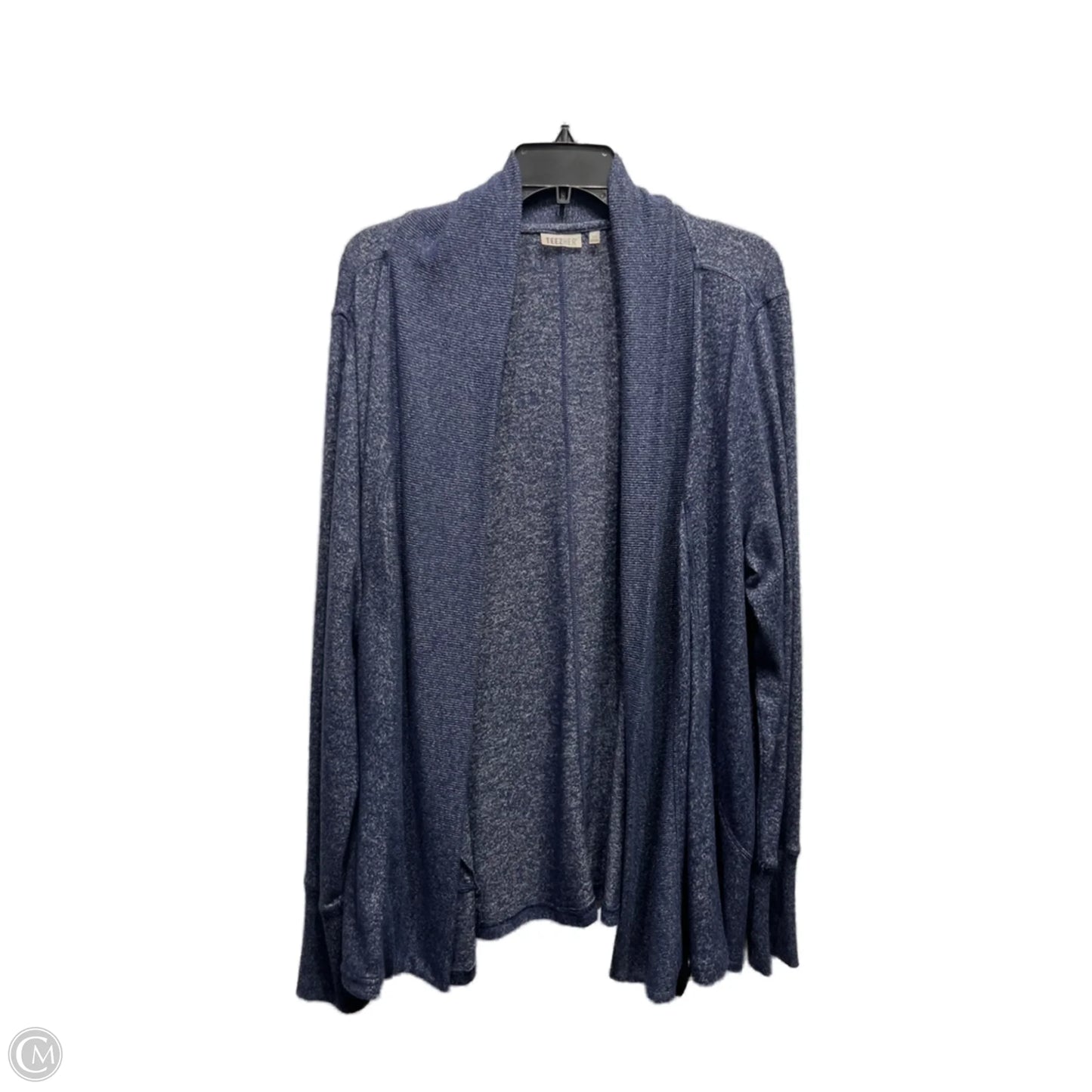 Sweater Cardigan By TEEZHER In Blue, Size: L
