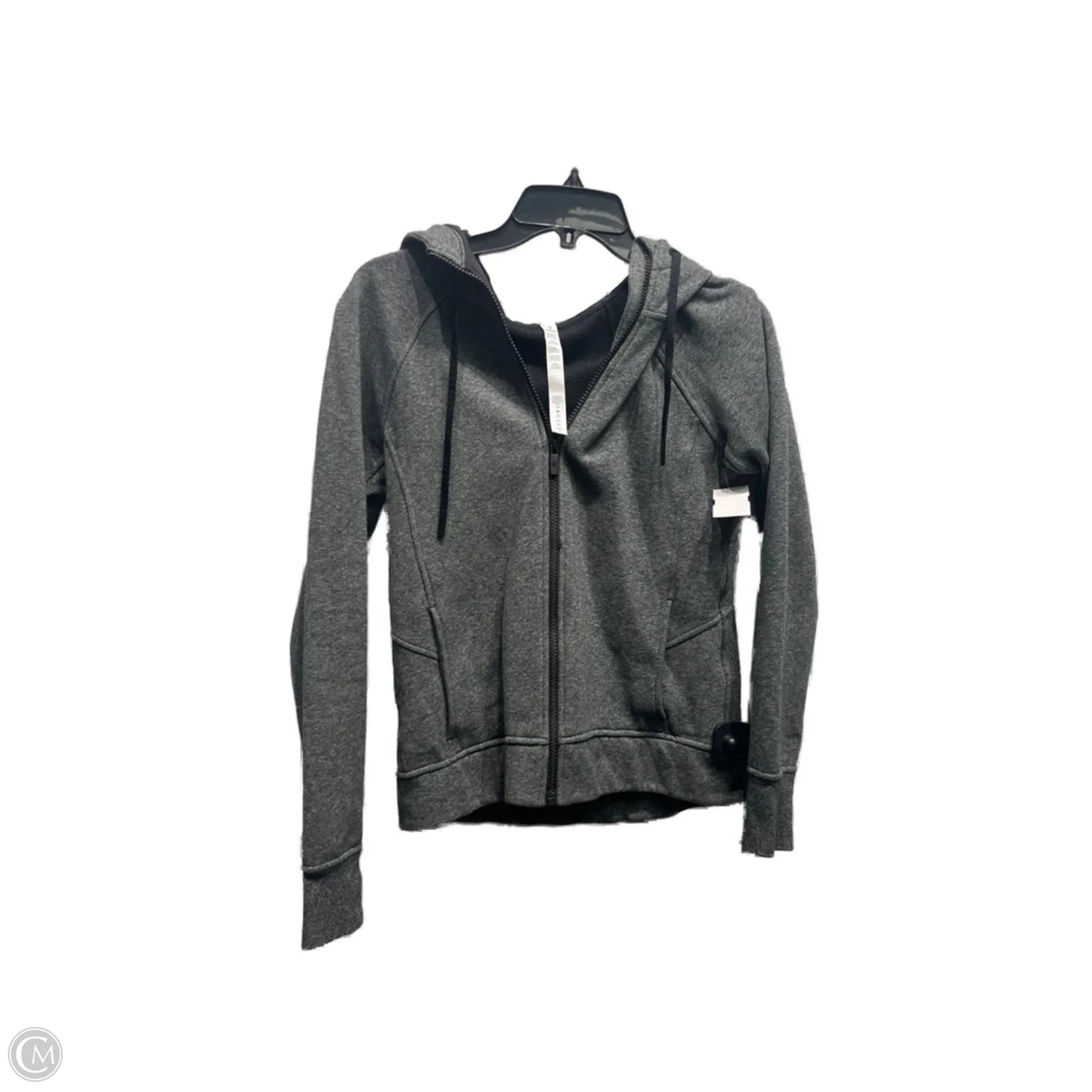 Athletic Jacket By Lululemon In Grey, Size: 4