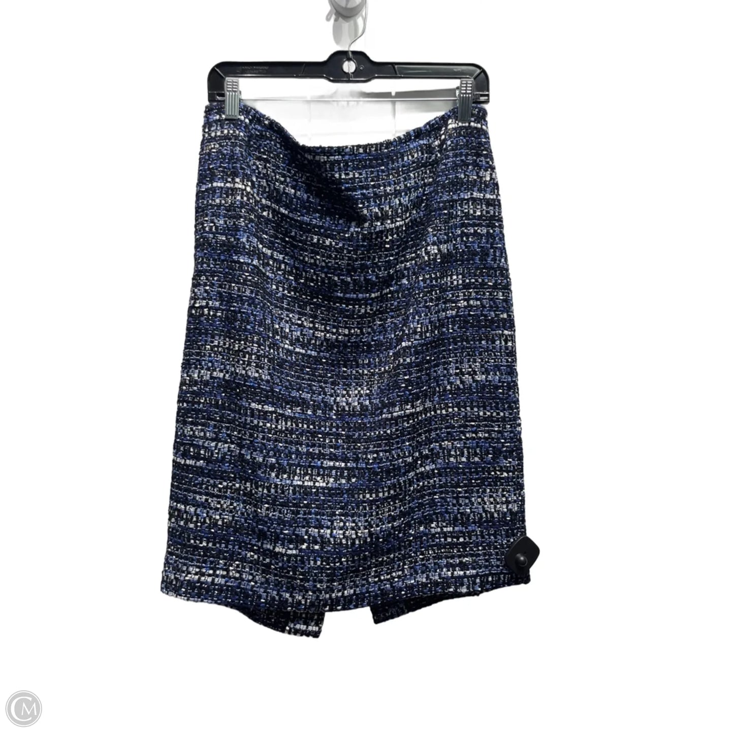 Skirt Designer By Lafayette 148 In Black & Blue, Size: 14