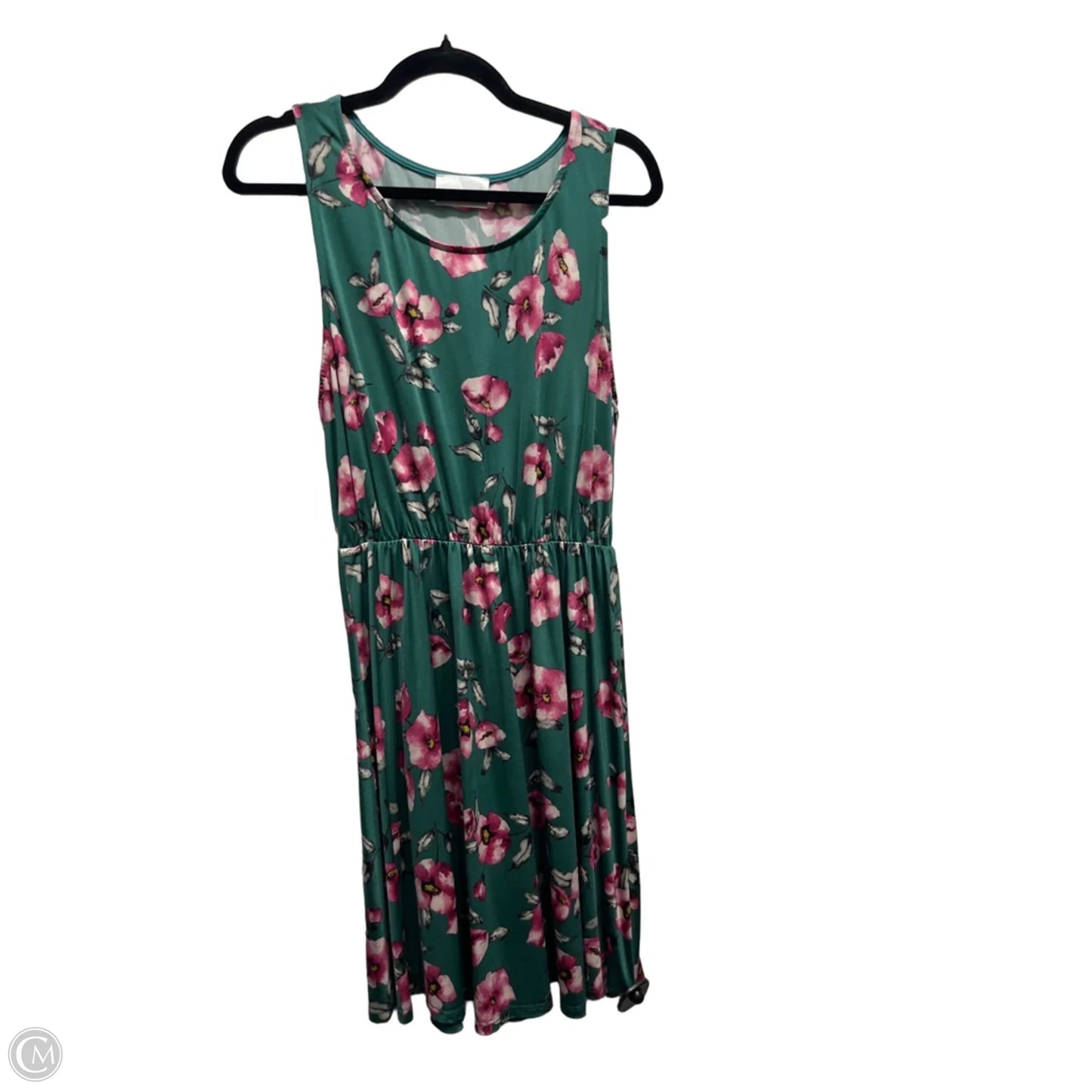 Dress Casual Short By FRENCH GREY In Green & Pink, Size: L