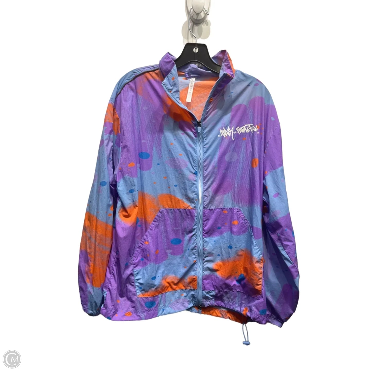 Athletic Jacket By Fabletics In Blue & Orange, Size: M