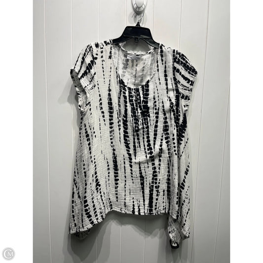 Top Short Sleeve By Bryn Walker In Black & White, Size: S