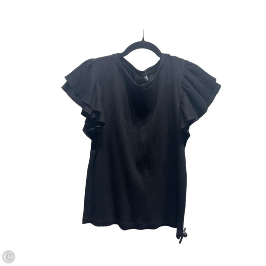 Top Short Sleeve By Loft In Black, Size: Xl