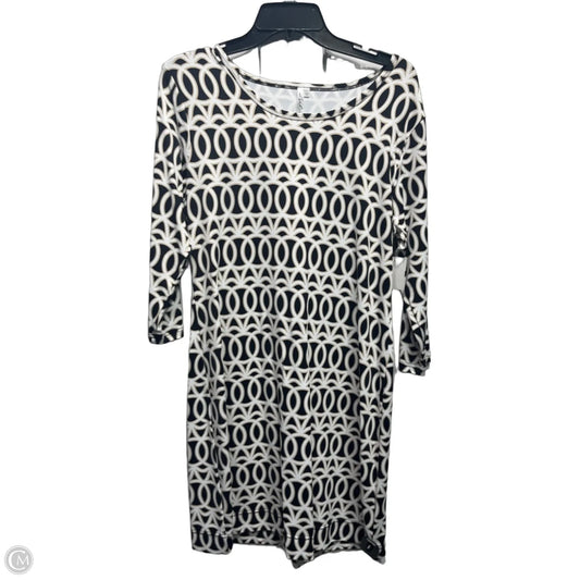 Dress Casual Short By Lulu B In Black & Cream, Size: M