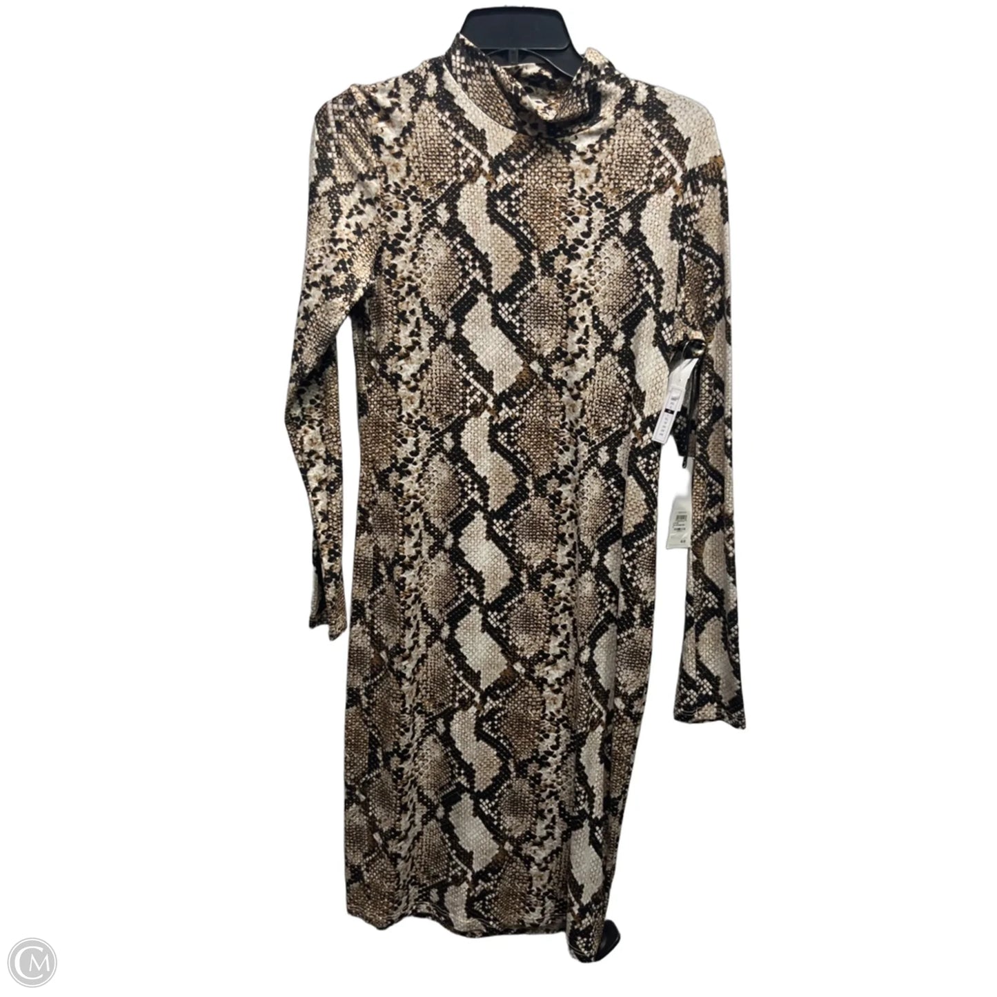 Dress Casual Short By Leith In Brown & Cream, Size: M