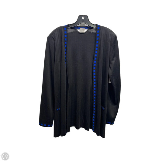 Cardigan By Misook In Black & Blue, Size: L