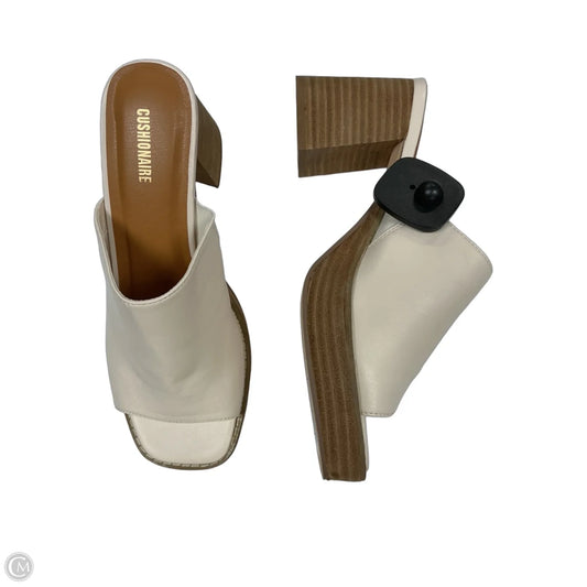 Shoes Heels Block By Cushionaire In Cream, Size: 9
