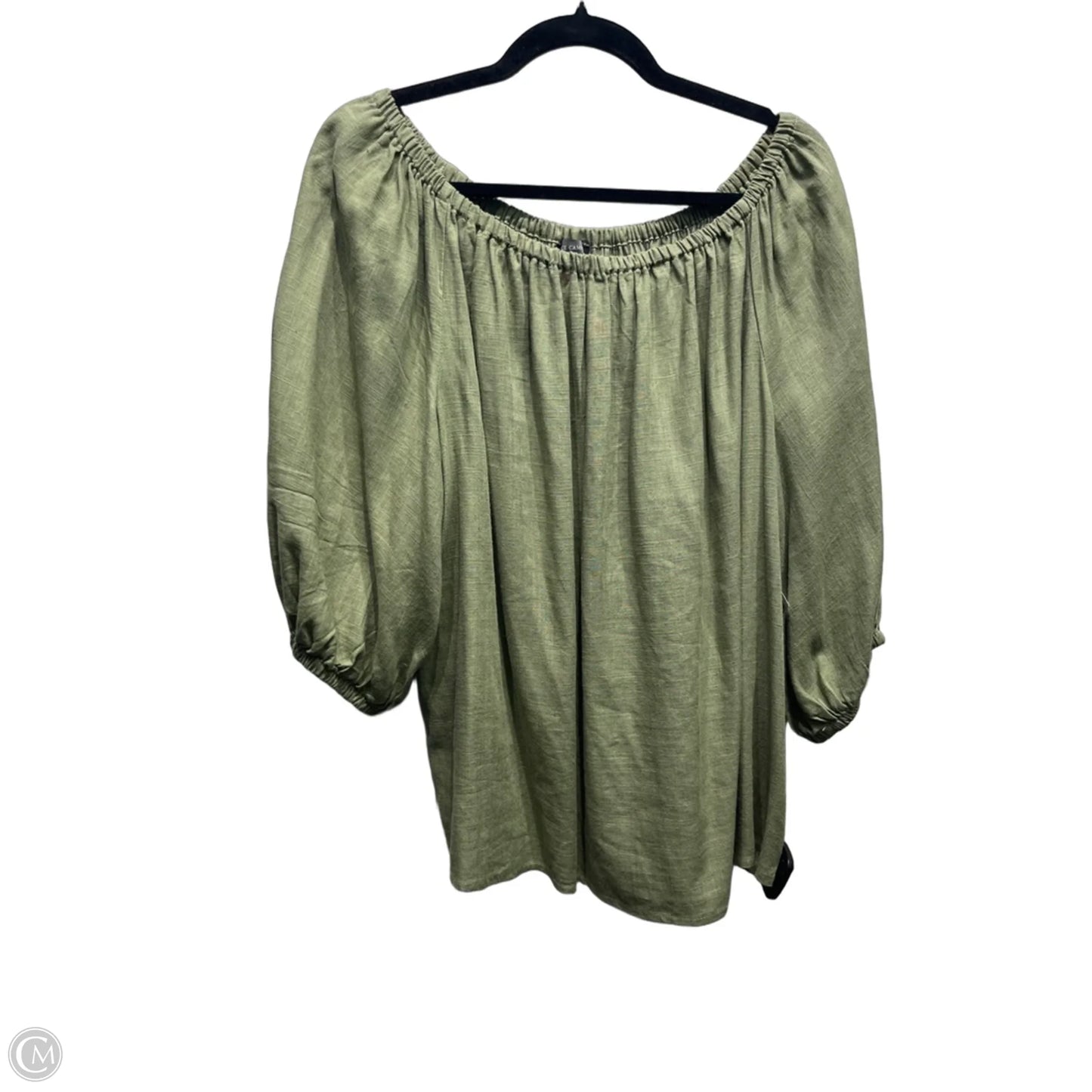 Top Short Sleeve By Vince Camuto In Green, Size: 1x