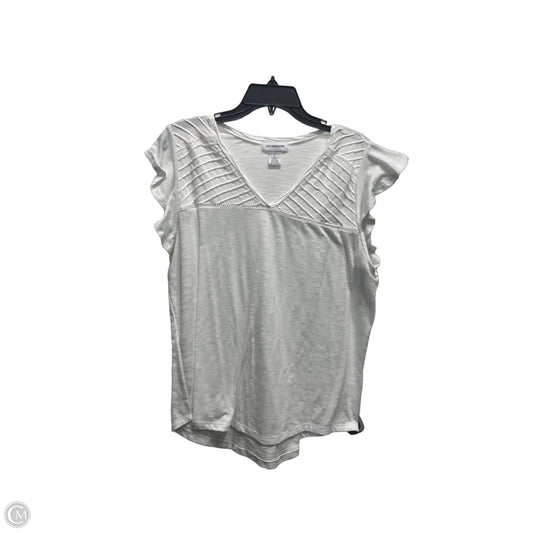 Top Short Sleeve Basic By Liz Claiborne In White, Size: Xl
