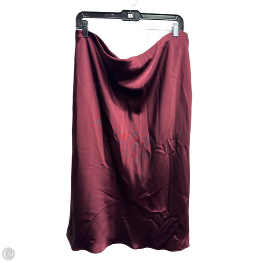Skirt Midi By Nine West In Maroon, Size: Xxl
