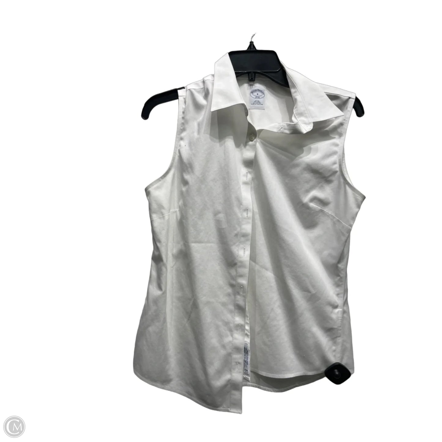 Top Sleeveless By Brooks Brothers In White, Size: 8