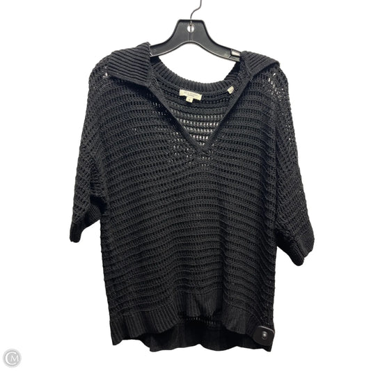 Sweater Short Sleeve By Max Studio In Black, Size: M