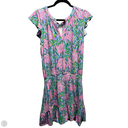 Romper Designer By Lilly Pulitzer In Blue & Pink, Size: L