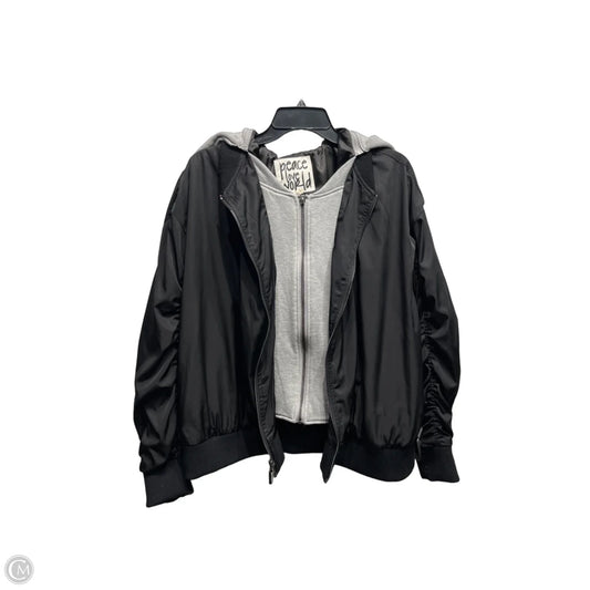 Jacket Other By Peace Love World In Black & Grey, Size: L