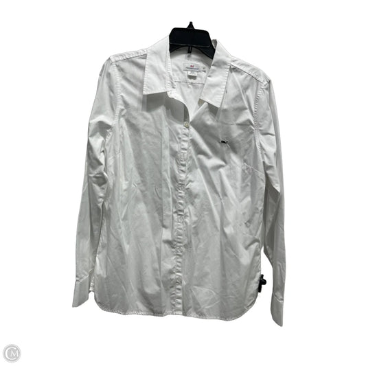 Top Long Sleeve By Vineyard Vines In White, Size: 12