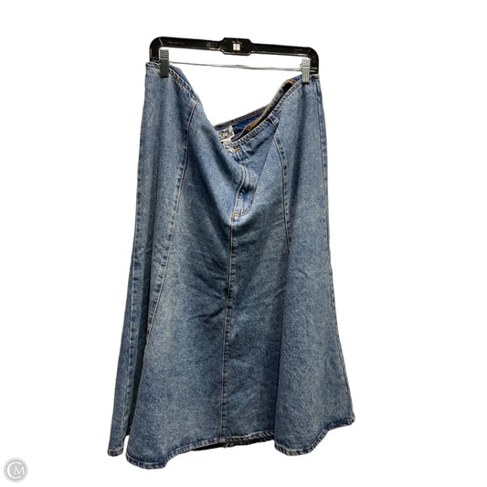 Skirt Midi By Future Collective In Blue Denim, Size: 18