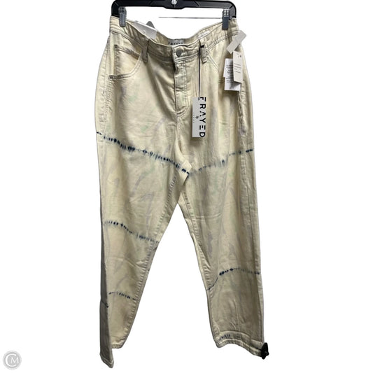 Jeans Straight By FRAYED JEANS In Blue & Cream, Size: 6