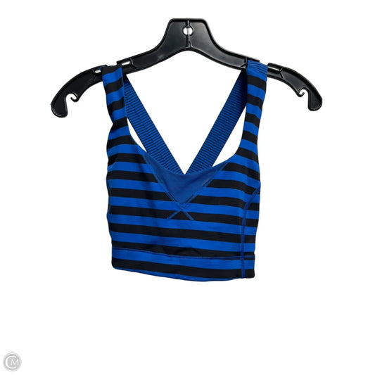 Athletic Bra By Lululemon In Black & Blue, Size: 6