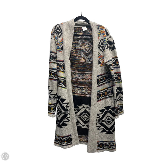 Sweater Cardigan By NORTHERN ANGEL  In Black & Grey, Size: Xl