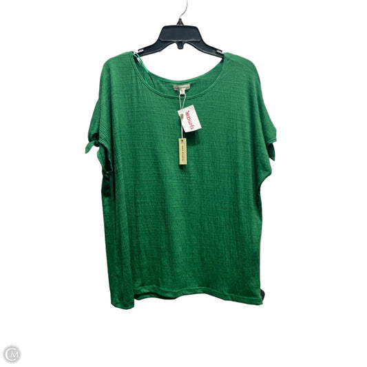 Top Short Sleeve By Max Studio In Green, Size: 2x