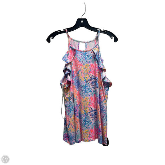 Top Sleeveless Designer By Lilly Pulitzer In Blue & Pink, Size: L