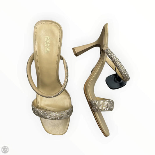 Sandals Heels Block By Michael By Michael Kors In Tan, Size: 10