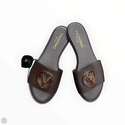 Sandals Designer By Valentino-mario In Brown, Size: 10