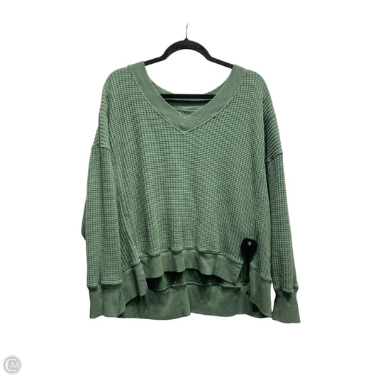Top Long Sleeve By American Eagle In Green, Size: S