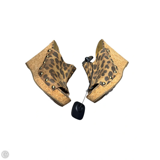 Sandals Heels Wedge By Michael By Michael Kors In Animal Print, Size: 8
