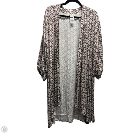 Cardigan By Chicos In Brown & White, Size: M