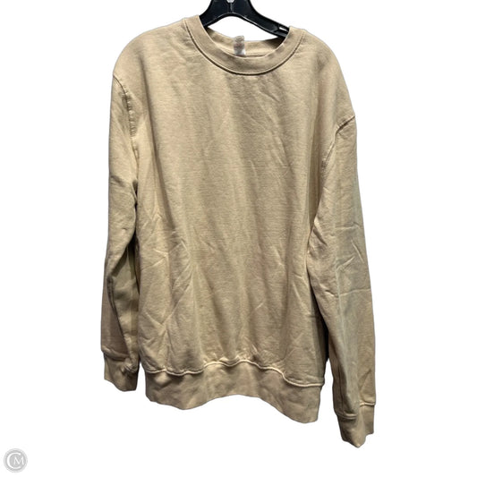 Sweatshirt Crewneck By Clothes Mentor In Tan, Size: L