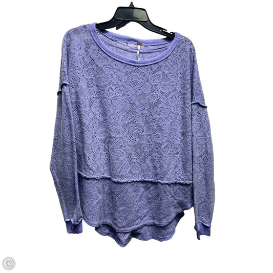 Top Long Sleeve By Free People In Purple, Size: S