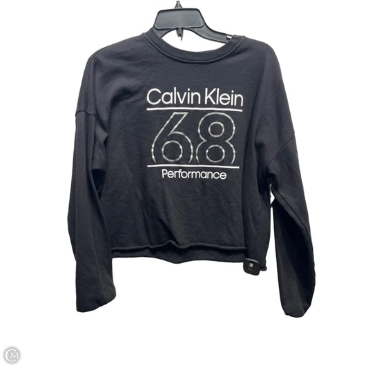 Sweatshirt Crewneck By Calvin Klein Performance In Black & White, Size: S