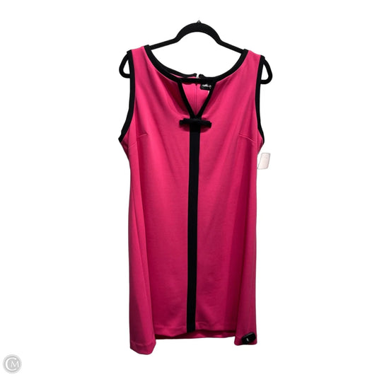 Dress Designer By Karl Lagerfeld In Black & Pink, Size: 14