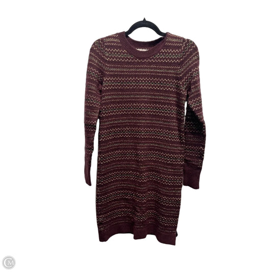Dress Sweater By Loft In Gold & Purple, Size: Xs