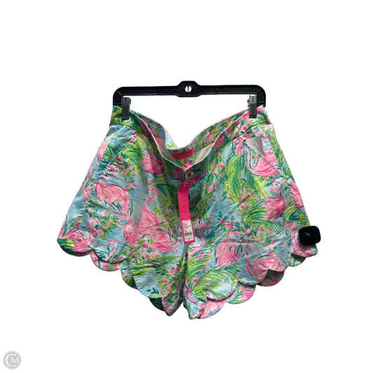 Shorts Designer By Lilly Pulitzer In Green & Pink, Size: 16