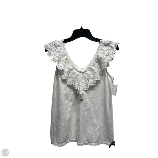 Top Short Sleeve Designer By Lilly Pulitzer In White, Size: S
