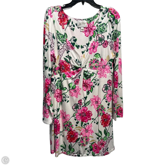 Romper Designer By Lilly Pulitzer In Grey & Pink, Size: Xl