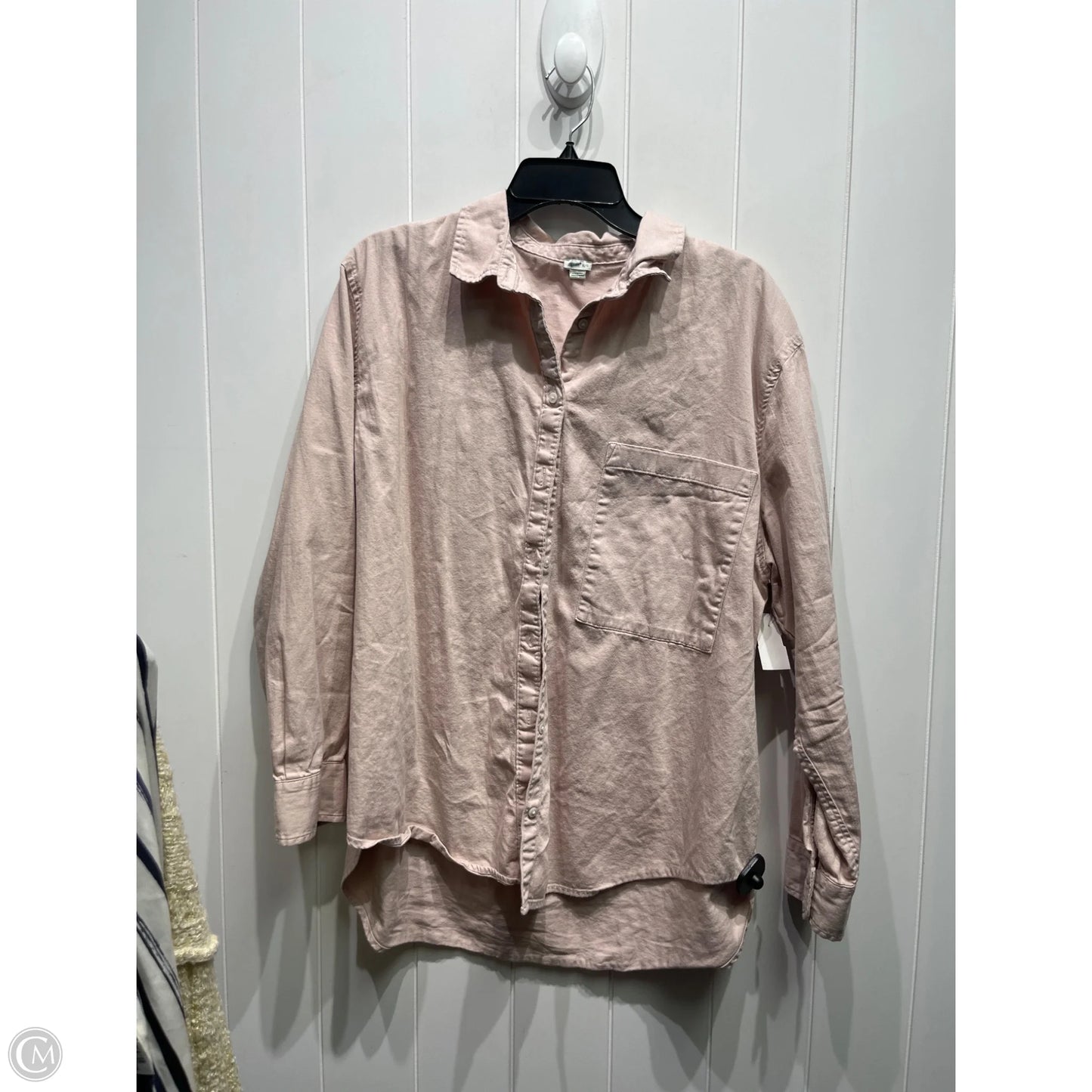 Top Long Sleeve By Aerie In Pink, Size: Xl