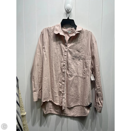 Top Long Sleeve By Aerie In Pink, Size: Xl