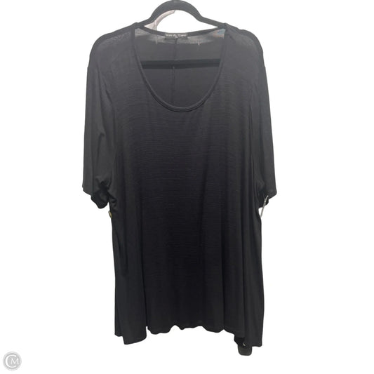 Top Short Sleeve By Kim & Cami In Black, Size: 2x