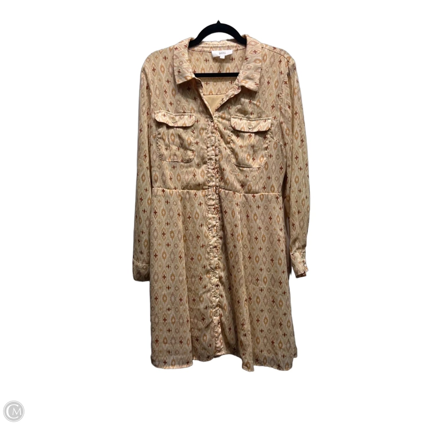 Dress Casual Short By Lucky Brand In Brown & Orange, Size: Xl