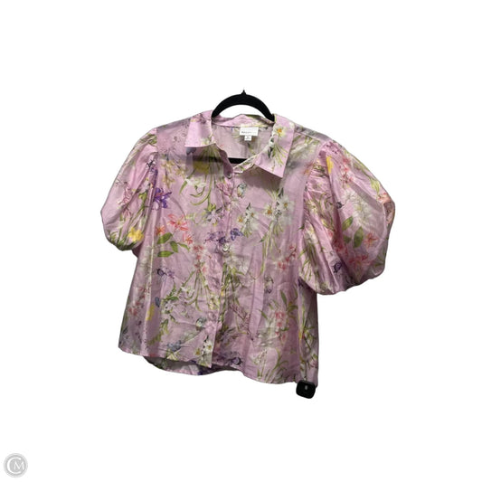 Top Short Sleeve By Bailey 44 In Green & Purple, Size: M