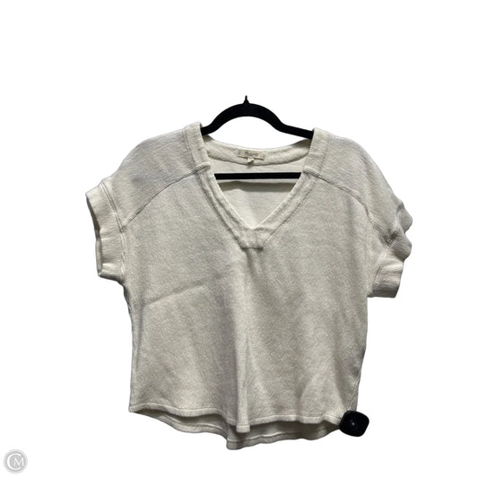 Top Short Sleeve By Madewell In White, Size: S
